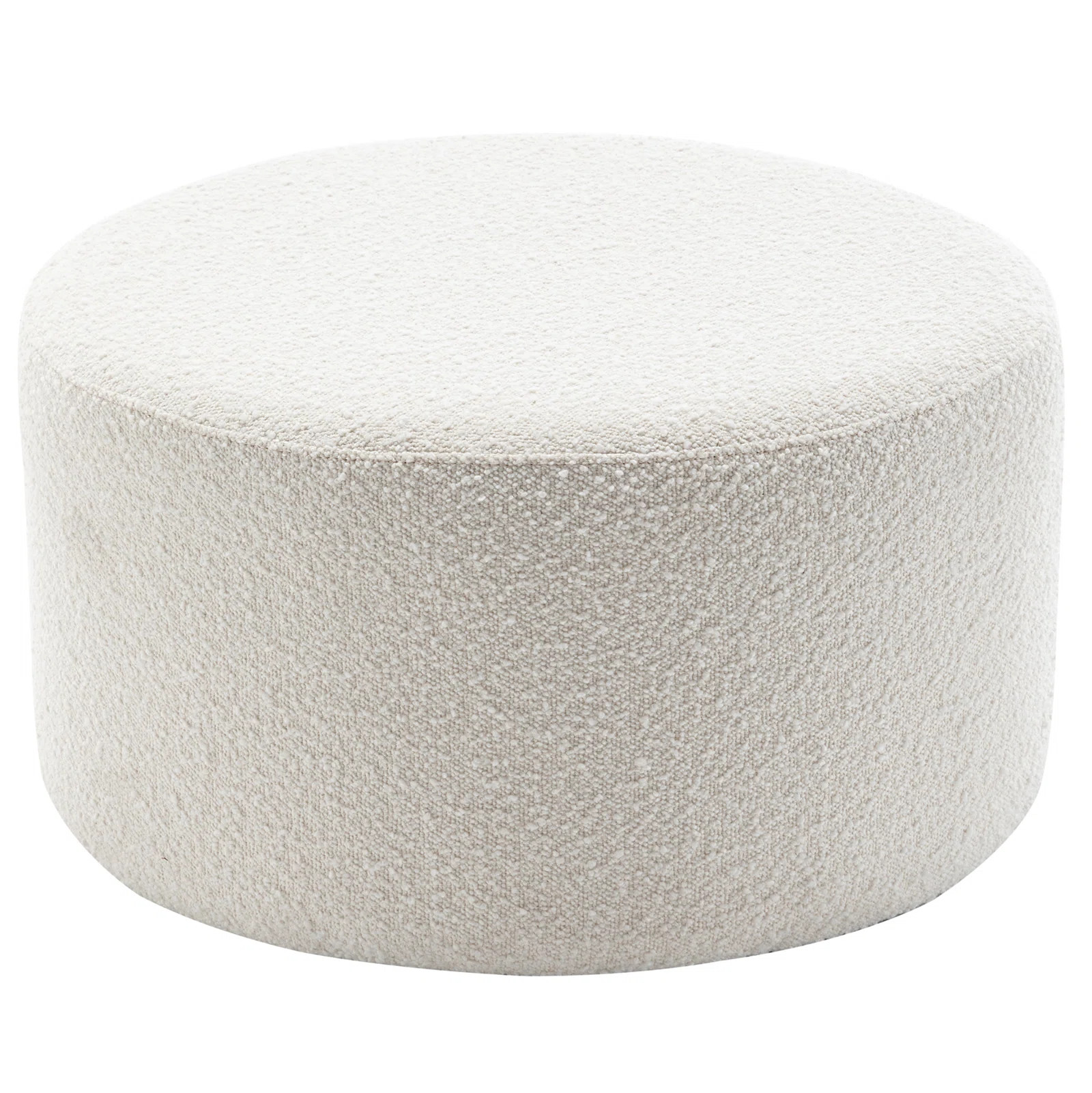 Brichelle 24'' Wide Modern Round Upholstered Ottoman | Wayfair North America