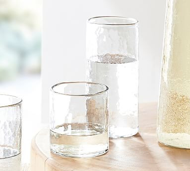 Hammered Short Drinking Glasses - 12 oz | Pottery Barn (US)
