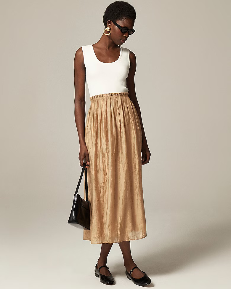 Gathered-waist mixy dress | J. Crew US