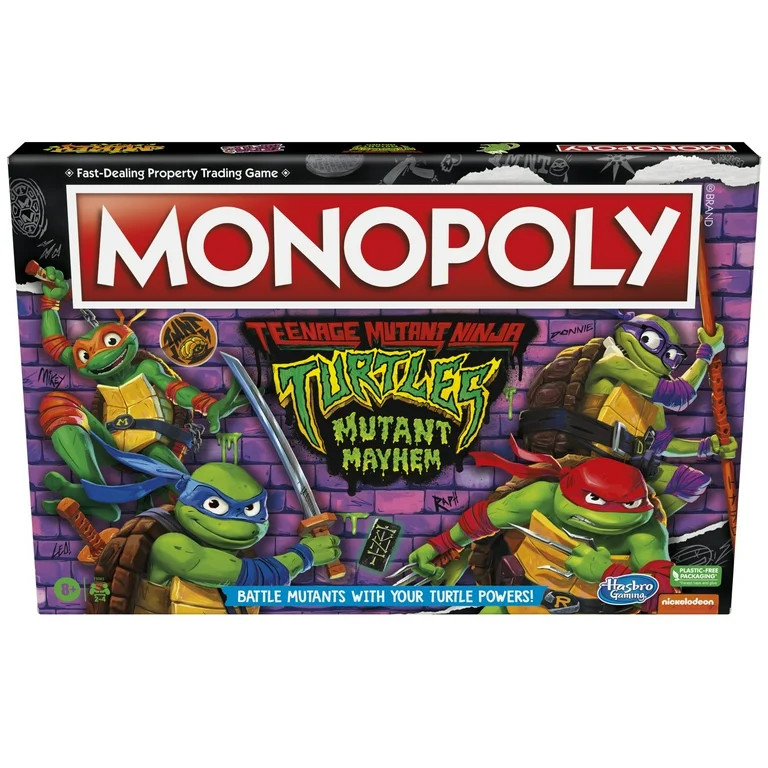 Monopoly Teenage Mutant Ninja Turtles: Mutant Mayhem Edition, Family Party Board Game for Kids an... | Walmart (US)