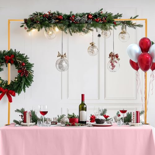 Dovnis Over The Table Rod Stand with Clamps, Table Arch Stand - Adjustable 29"-42" Tall 28"-98" Length, Gold Metal Table Rod for Wedding Birthday Baby Shower Halloween Christmas Decoration(Gold) | Amazon (US)