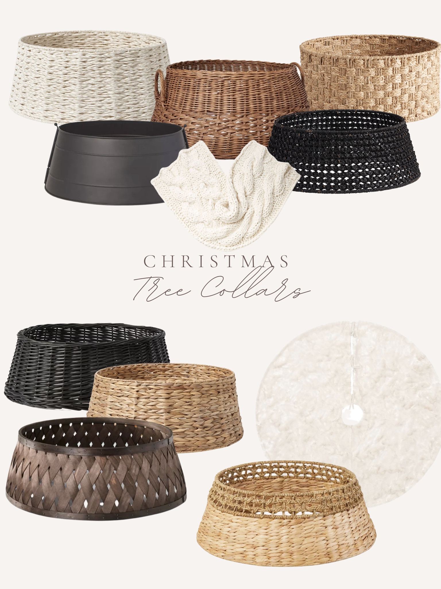 Christmas tree collars  / christmas favorites / christmas essentials / christmas finds / christmas style / christmas essentials/ christmas tree finds / rattan Christmas tree skirts / knit Christmas tree skirts 

#LTKSeasonal #LTKhome #LTKHoliday