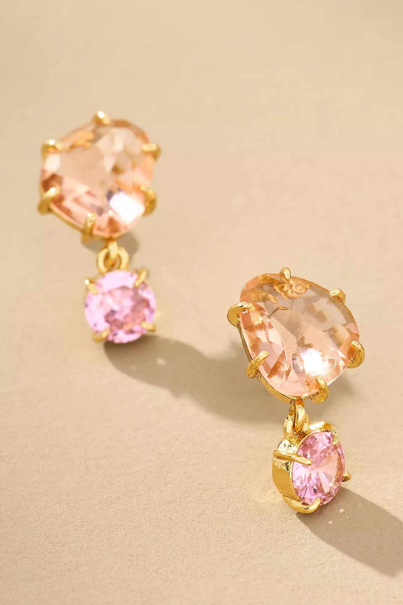Delicate Crystal Double Drop Earrings | Anthropologie (US)