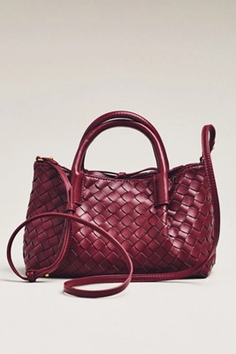 Mini Top-Handle Woven Tote with Wallet | Anthropologie (US)