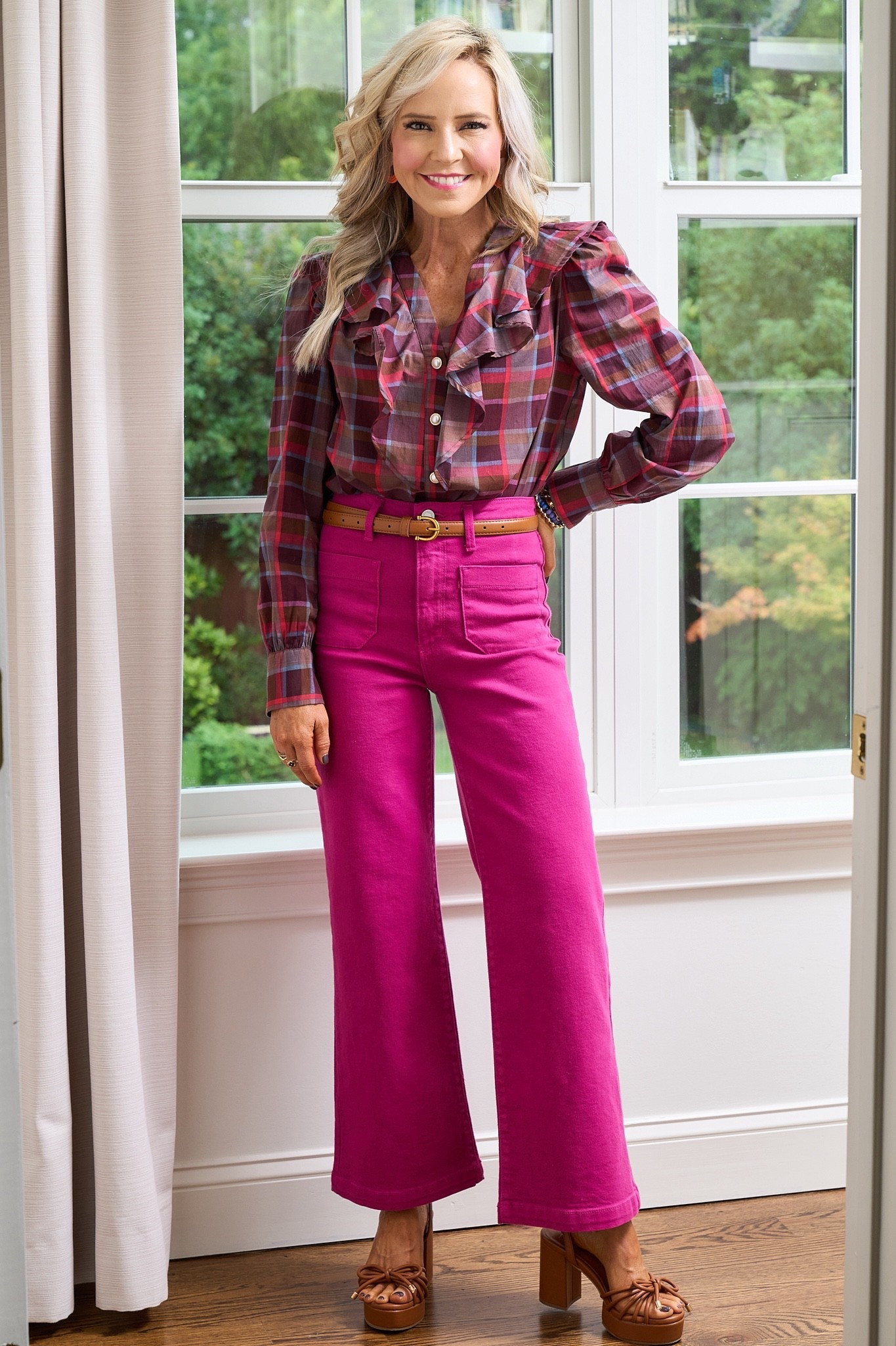 classically plaid in an all new elevated palette! the Anna Top + Kimberly Denim | 

#LTKStyleTip #LTKFindsUnder100 #LTKSeasonal