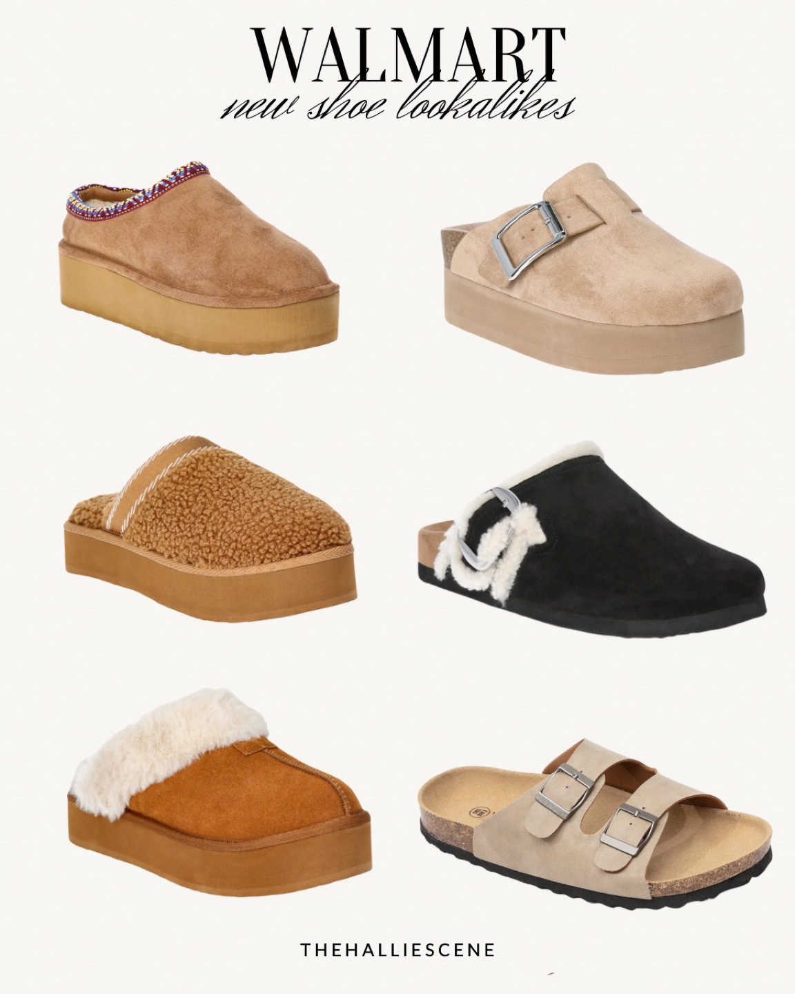 Walmart // dupe // look alike // shoes // uggs // Birkenstocks // save or splurge // fall shoes 

#LTKSeasonal #LTKshoecrush #LTKfindsunder50