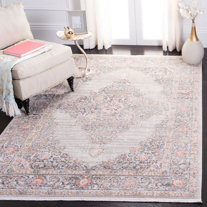 Sandtoft Oriental Area Rug in Gray/Rose | Wayfair North America