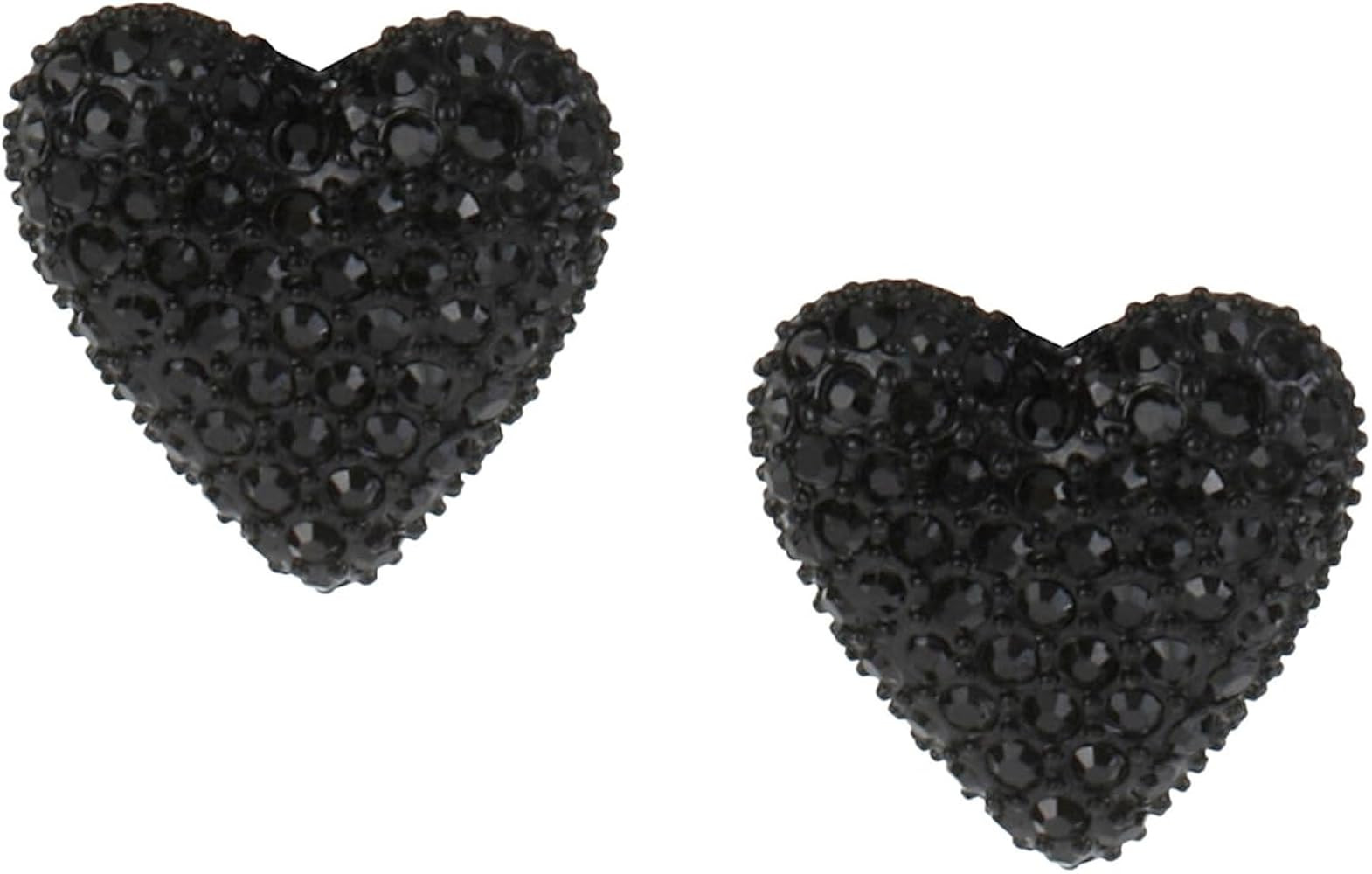 Betsey Johnson Heart Stud Earrings | Amazon (US)