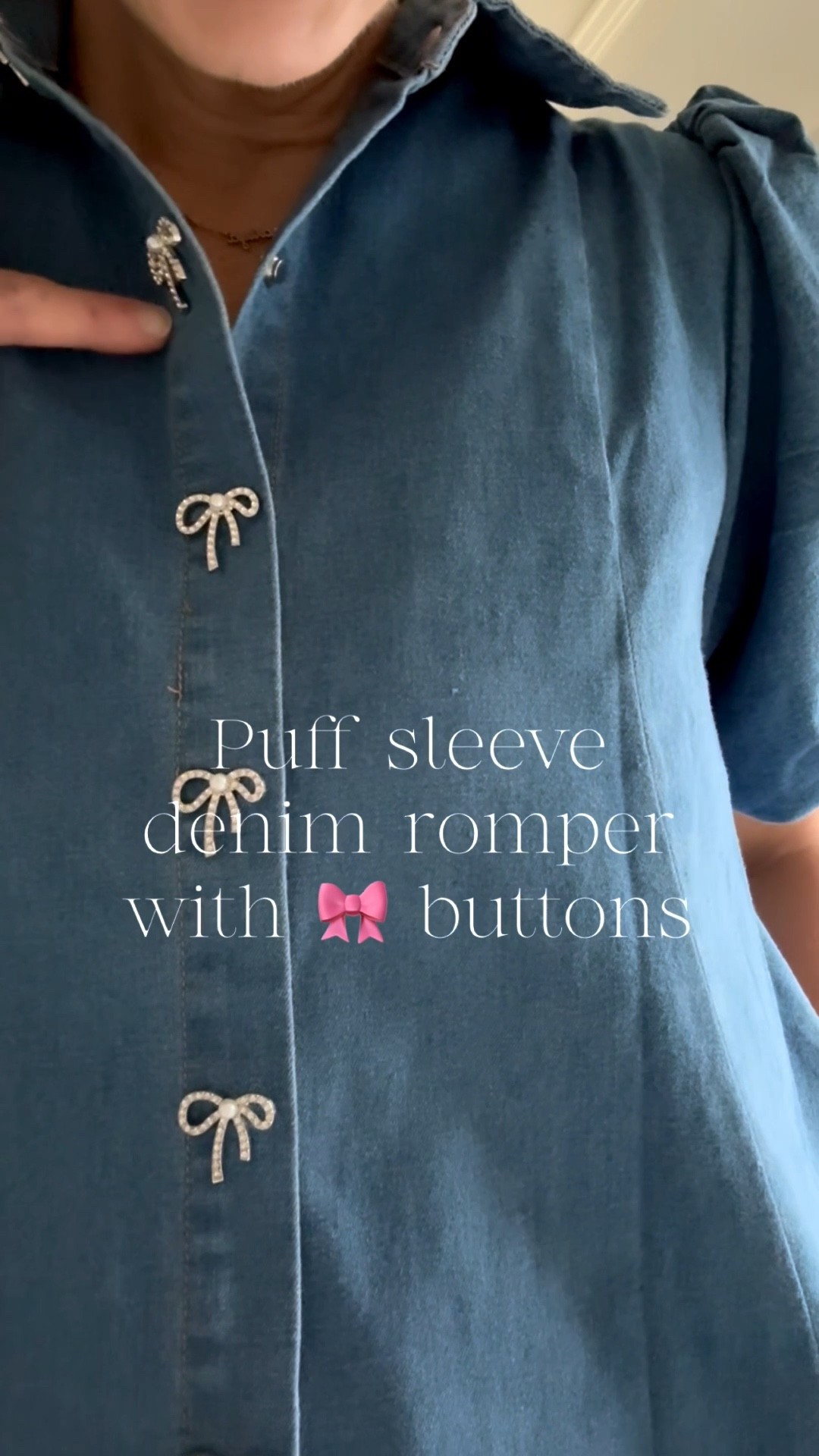 The cutest puff sleeve denim romper/dress with 🎀 buttons 🤩 perfect for date night, girls night out, special occasions or always!💕

#LTKSeasonal #LTKFindsUnder50 #LTKStyleTip