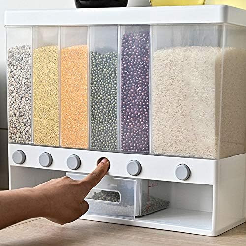 Xilei Dry Food Dispenser ,Wall mounted rice container Bulk food storage Grain Canisters can accommod | Amazon (US)