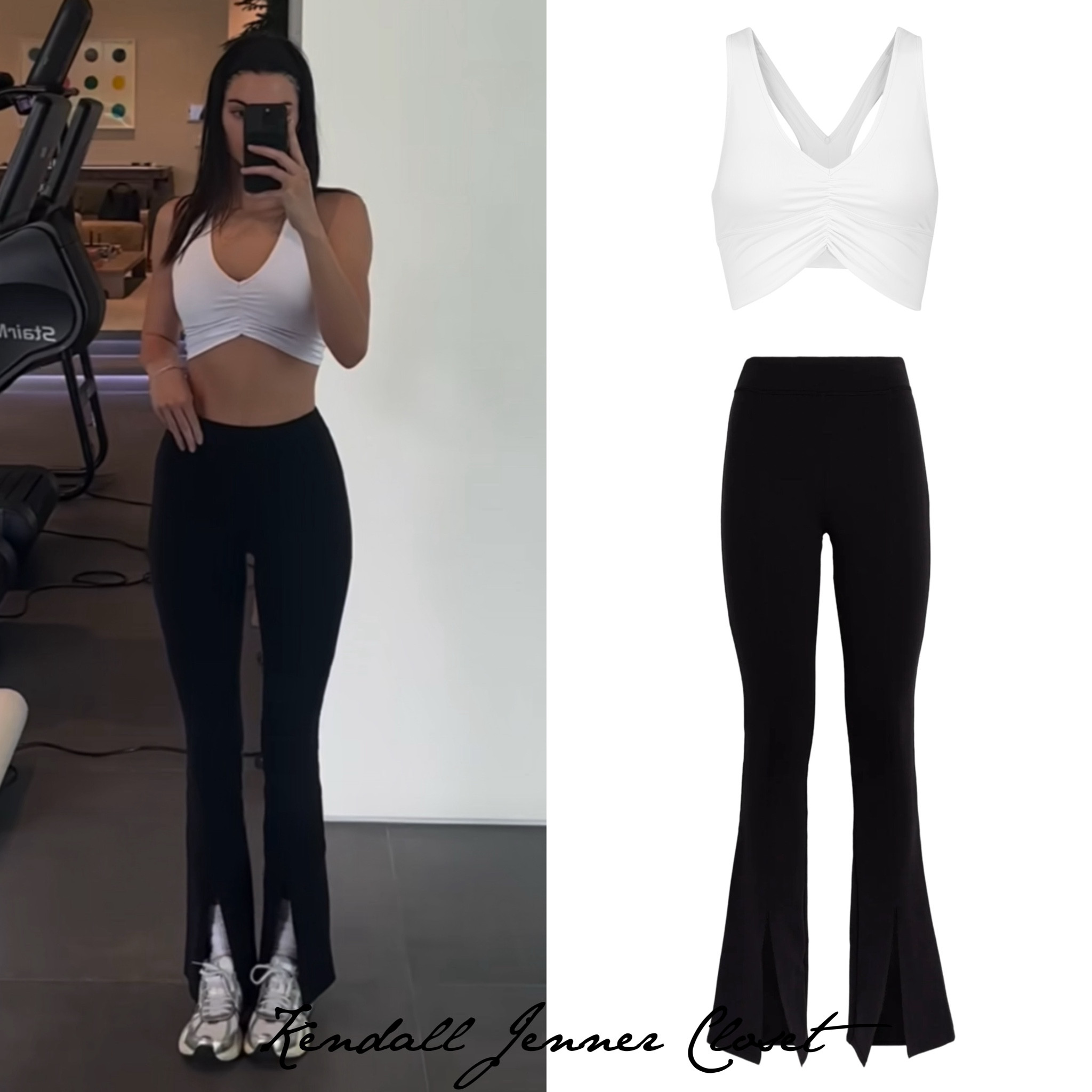 #KendallJenner sports the #AloYoga ‘Wild Thing Bra’ in White ($68) & ‘Airbrush High-Waist Flutter Leggings’ in Black ($118). 🖤



#LTKfindsunder100 #LTKfitness
