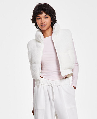 Juniors' Sherpa Puffer Vest | Macy's