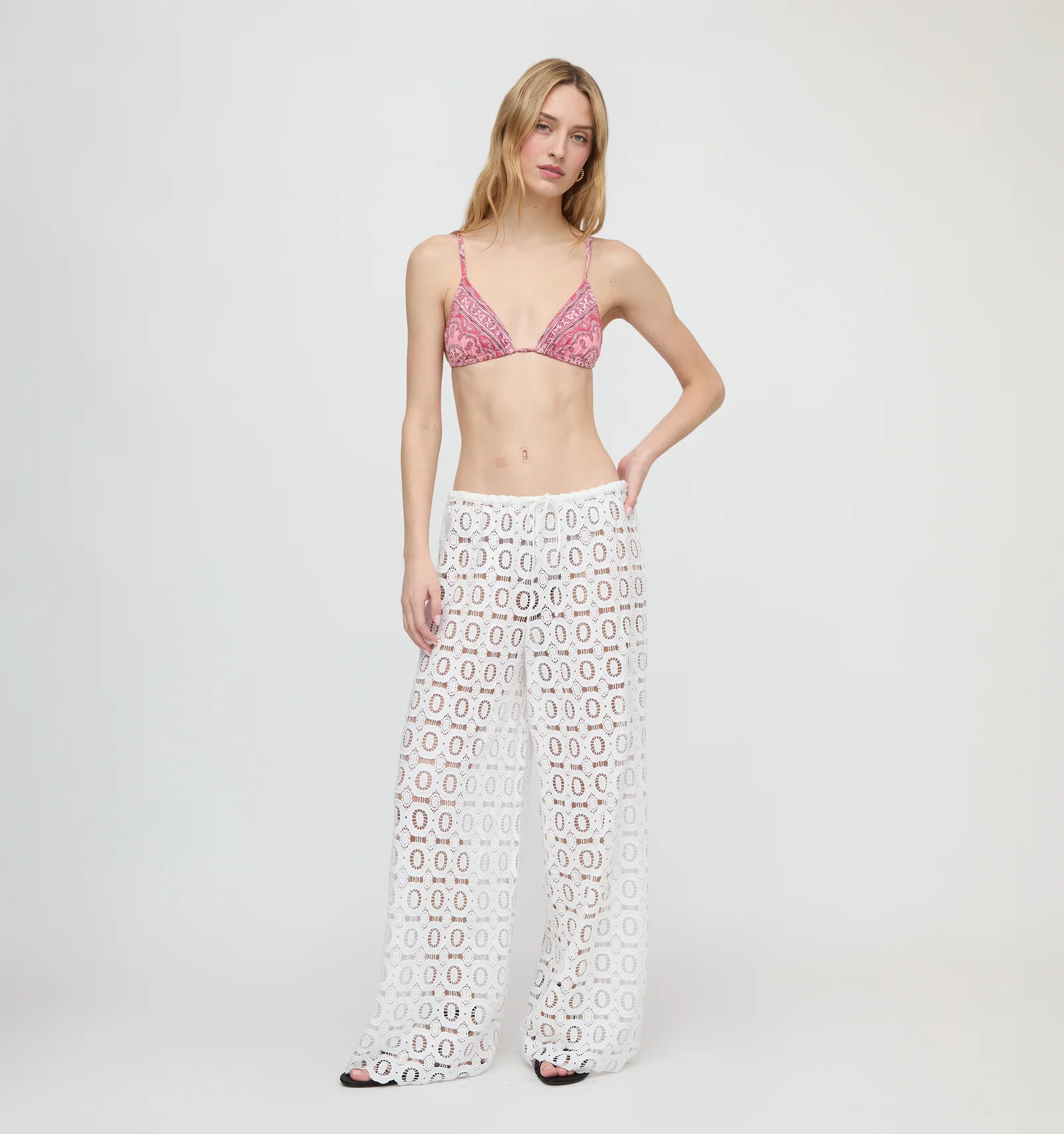 The Kaya Pool Pant - White Broderie | Hill House Home US