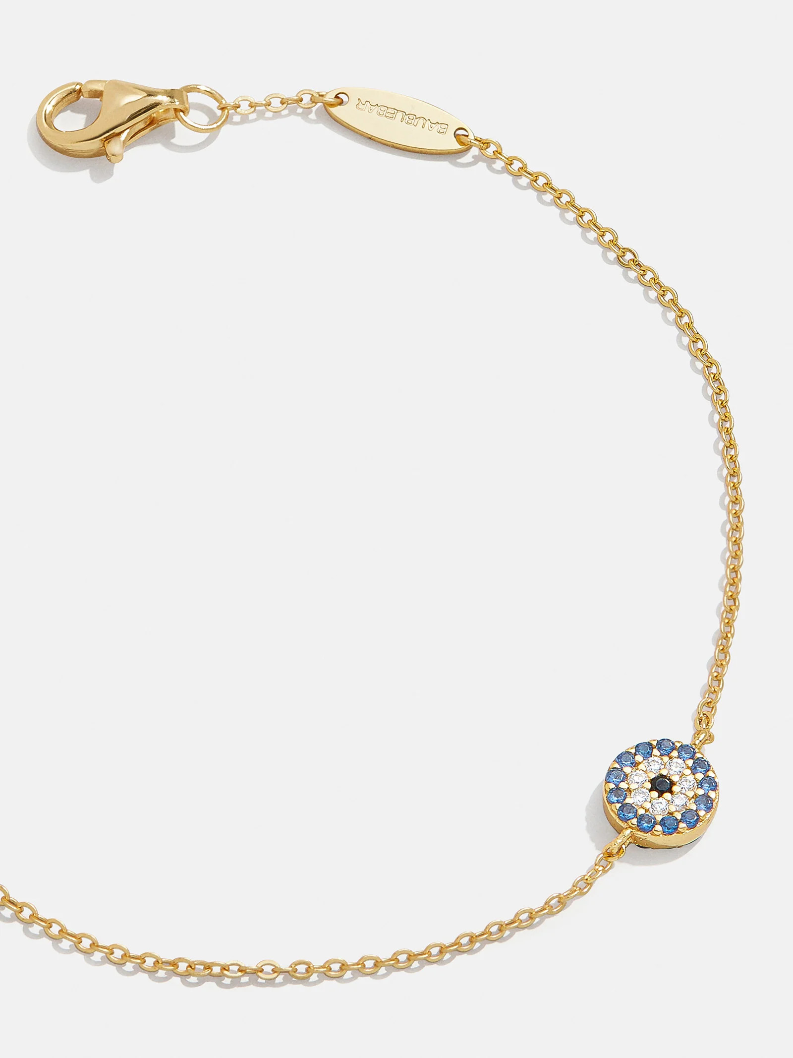 18K Gold Evil Eye Bracelet - Pavé Evil Eye | BaubleBar (US)