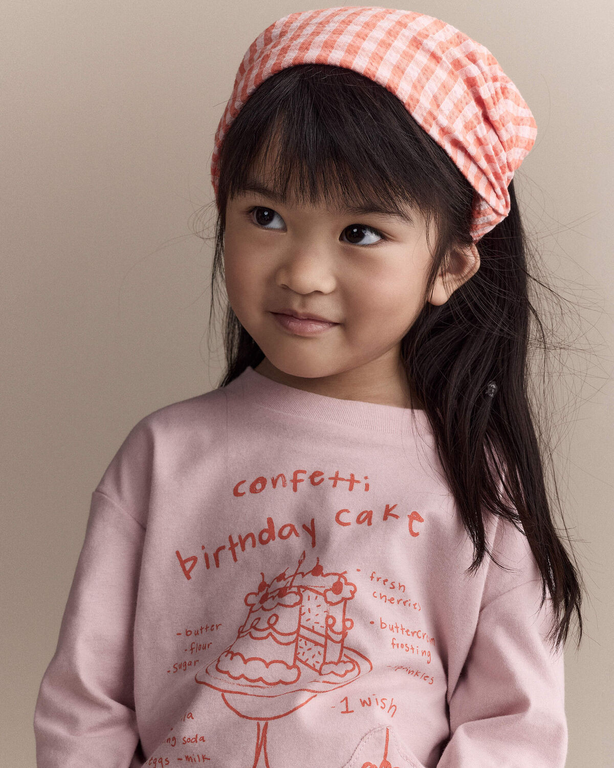Toddler Girl Gingham Bandana Hair Scarf - Orange - Otter Avenue | Carter's | Carter's Inc