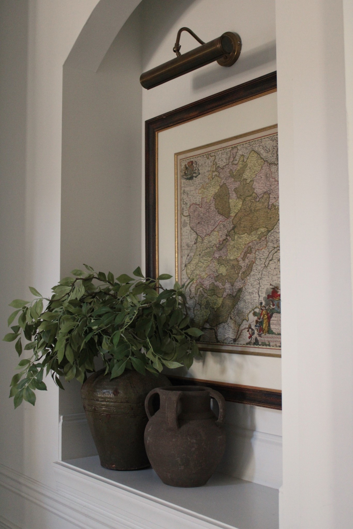 Vintage vases, wisteria, faux stems, picture light 

#LTKFindsUnder50 #LTKFindsUnder100 #LTKHome