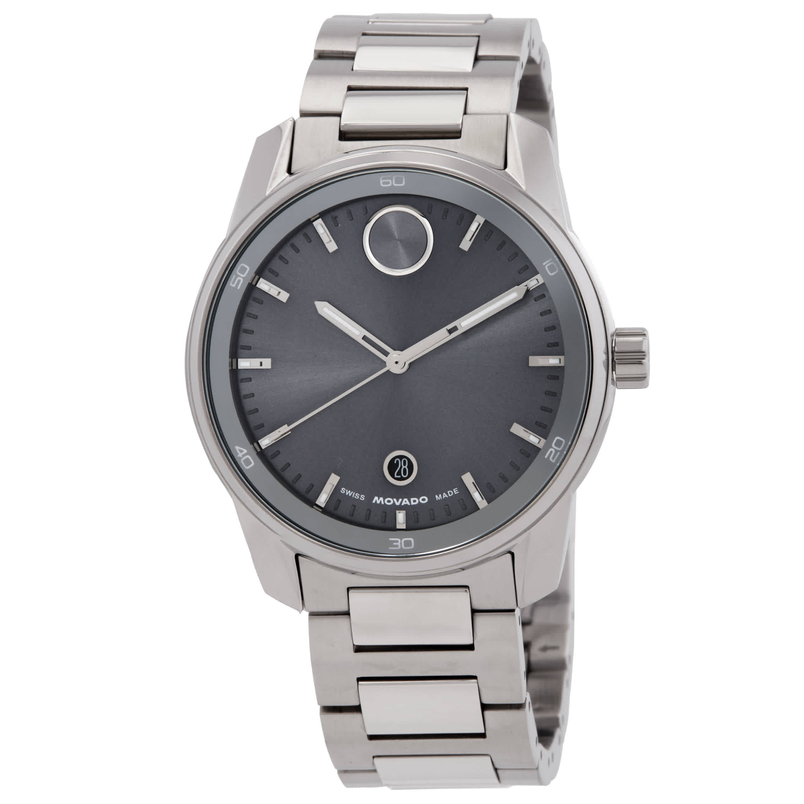 Movado Bold Verso Quartz Grey Dial Mens Watch 3601204 | Jomashop.com & JomaDeals.com