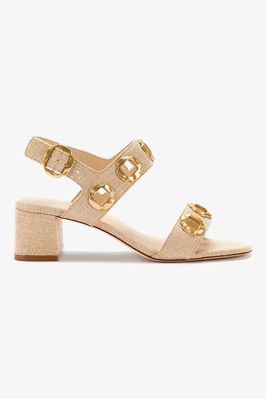 Milan Sandal In Beige Raffia | Larroude