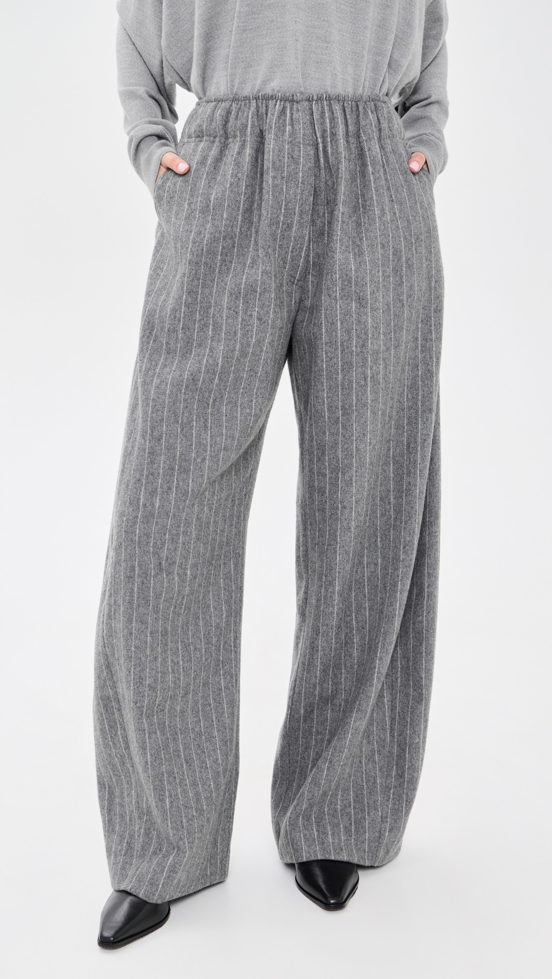 The Latest E-Dora Misto Lana Gessato Pants Light Grey 38 | Shopbop