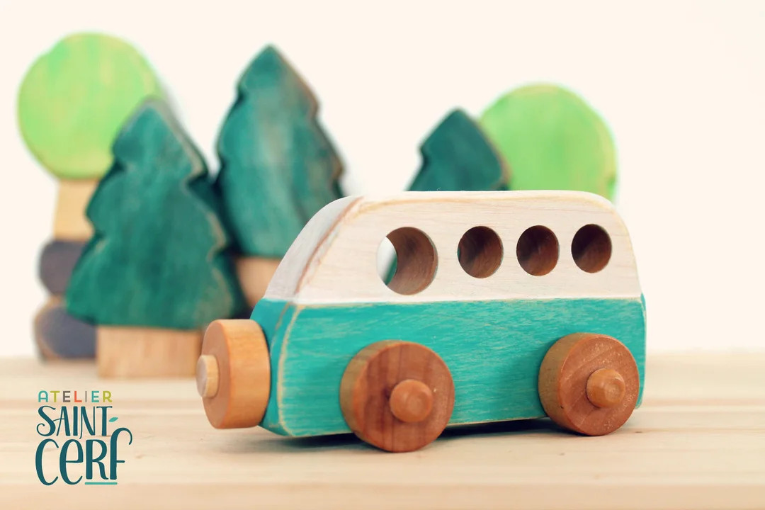 Vintage Camper Wooden Toy Caravan Toy Little Car - Etsy | Etsy (US)