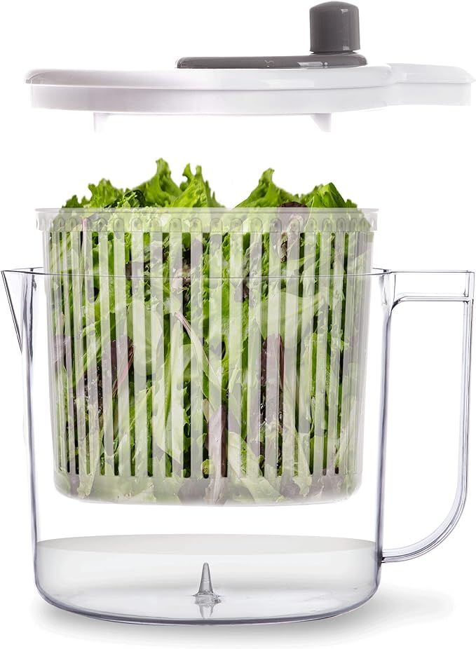 BINO | Salad Spinner - 2.6 Qt | Small Manual Lettuce Spinner with Built-in Draining System | Sala... | Amazon (US)