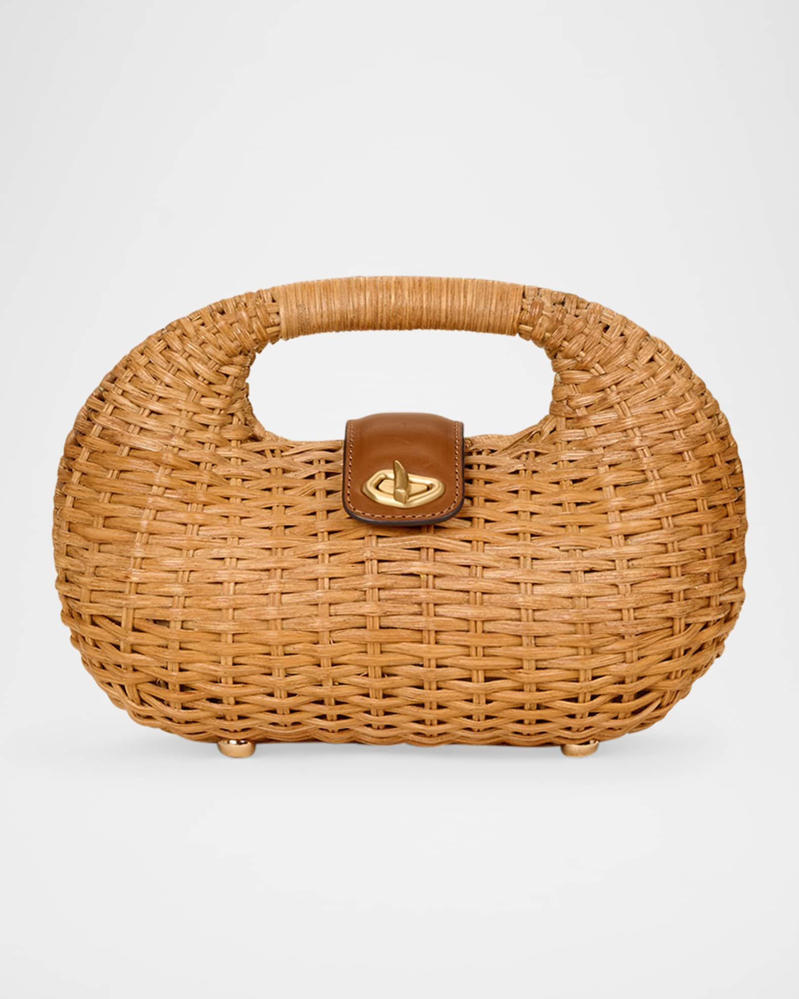 Cult Gaia Lydia Rattan Top-Handle Bag | Neiman Marcus