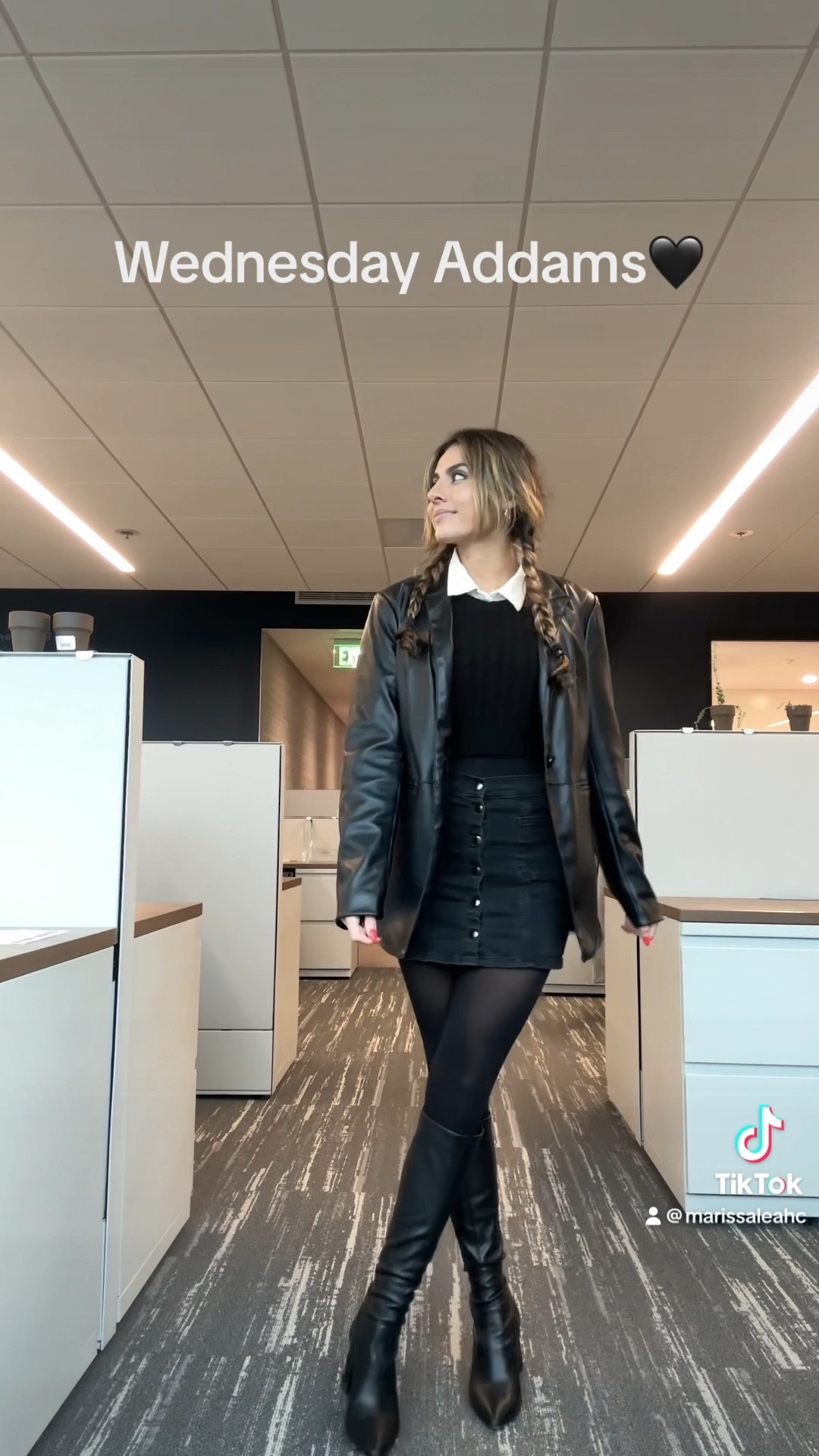 Faux leather jacket and boot combo >>>

#LTKworkwear #LTKHalloween #LTKstyletip