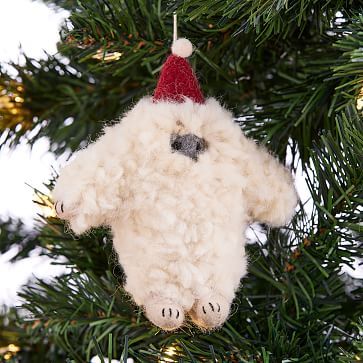 Felt Yeti Ornament | West Elm | West Elm (US)