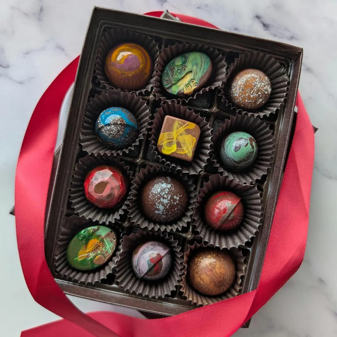 Winter Truffle Gift Box - Hostess Gift, Chocolate Assortment, Christmas Gifts, Housewarming, Birt... | Etsy (US)