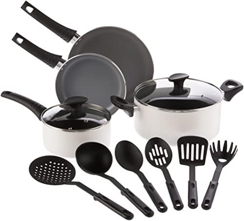 Amazon.com: BELLA 12 Piece Cook Bake and Store Kitchen Essentials Set, Cream: Home & Kitchen | Amazon (US)