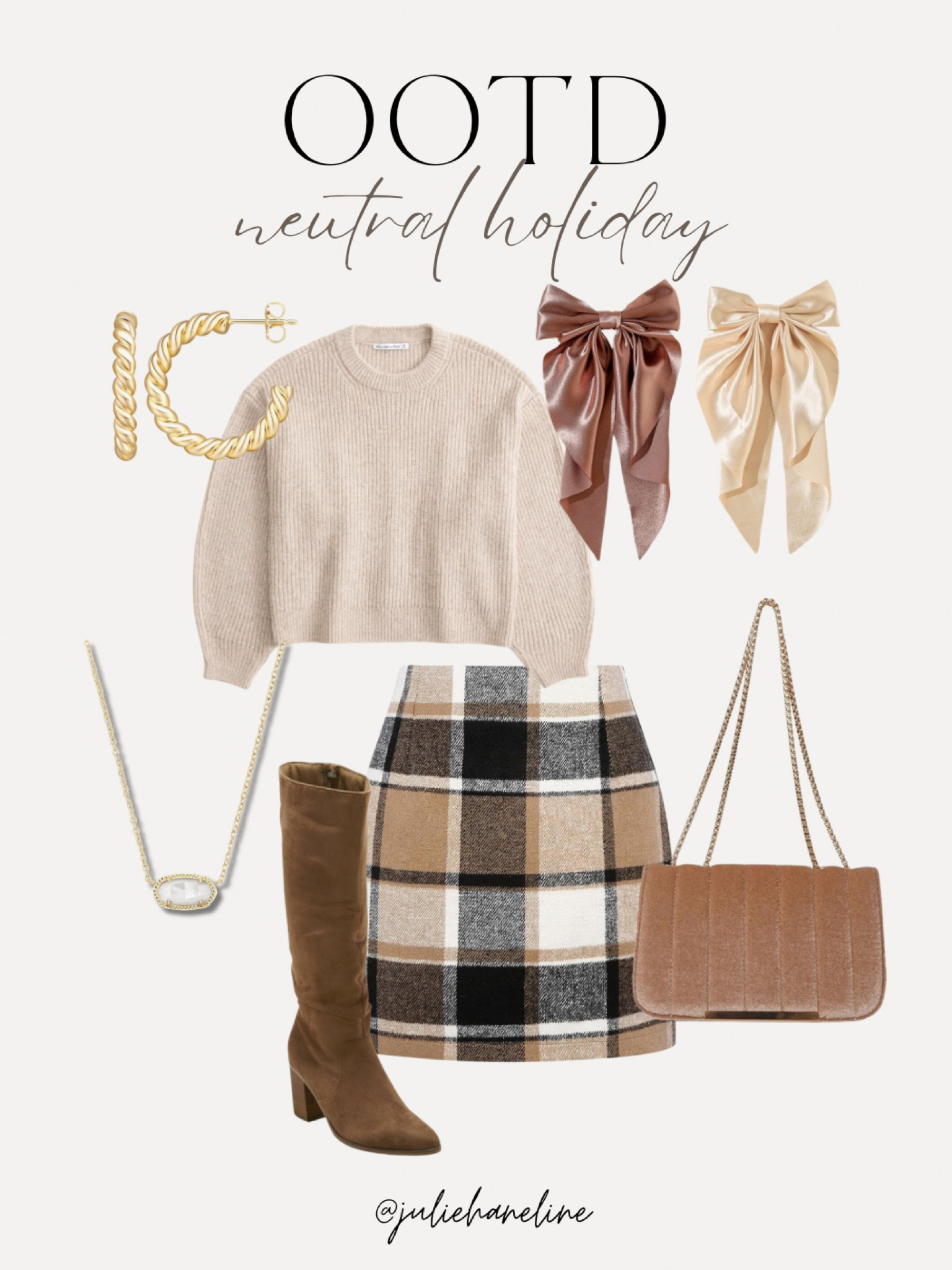 Neutral holiday OOTD ideas! 