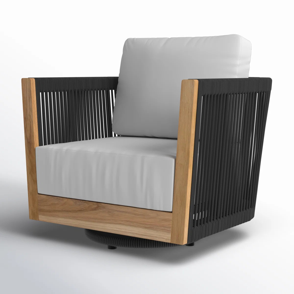 Aniston Teak Swivel Patio Chair with Sunbrella Cushions | Wayfair North America
