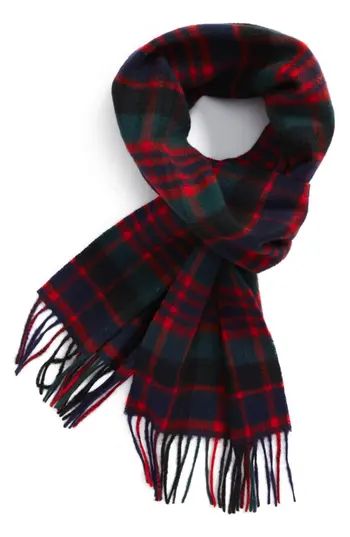 Men's Barbour New Check Lambswool & Cashmere Scarf | Nordstrom