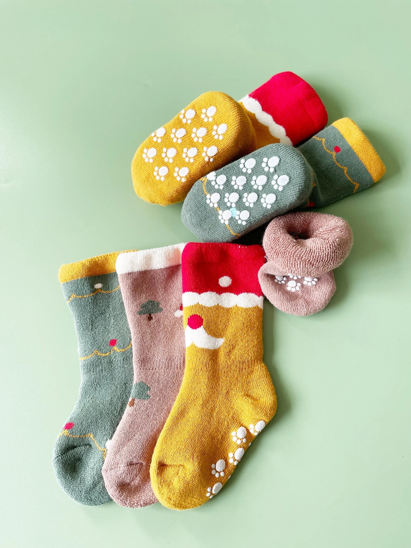 3pairs Toddler Kids Color Block Crew Socks | SHEIN