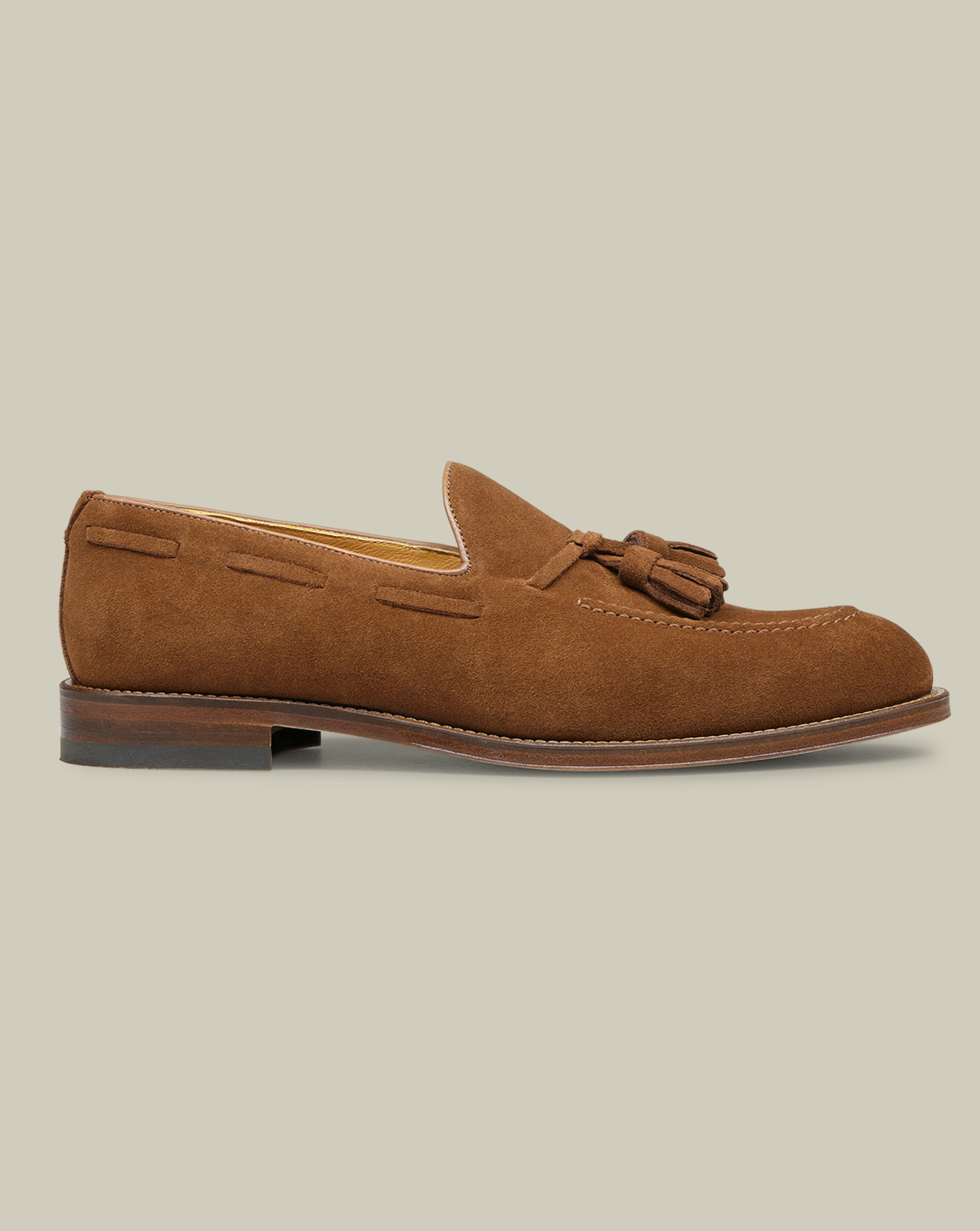 Suede Tassel Loafers - Chestnut Brown | Charles Tyrwhitt