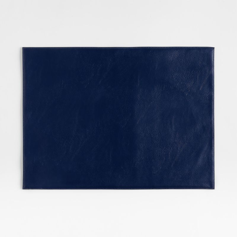 Maxwell Rectangle Navy Blue Easy-Clean Placemat + Reviews | Crate & Barrel | Crate & Barrel