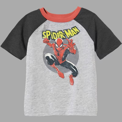 Toddler Boys' Short Sleeve Spider-Man T-Shirt - Gray | Target