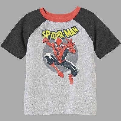 Toddler Boys' Short Sleeve Spider-Man T-Shirt - Gray | Target