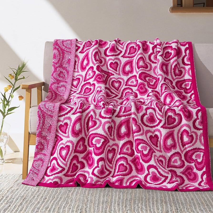 Elegant Comfort Premium Valentine's Day Throw Blanket - Ultra Soft and Lightweight, Luxury Knitte... | Amazon (US)