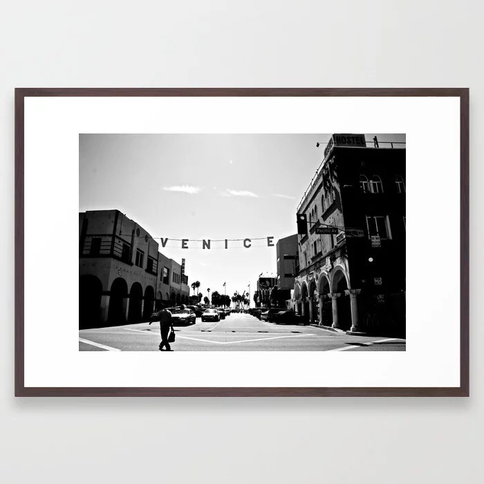venice beach sign Framed Art Print | Society6