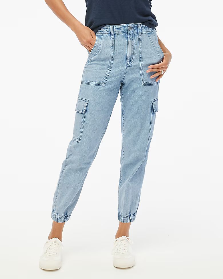 Lightweight drapey cargo jogger jean | J.Crew Factory