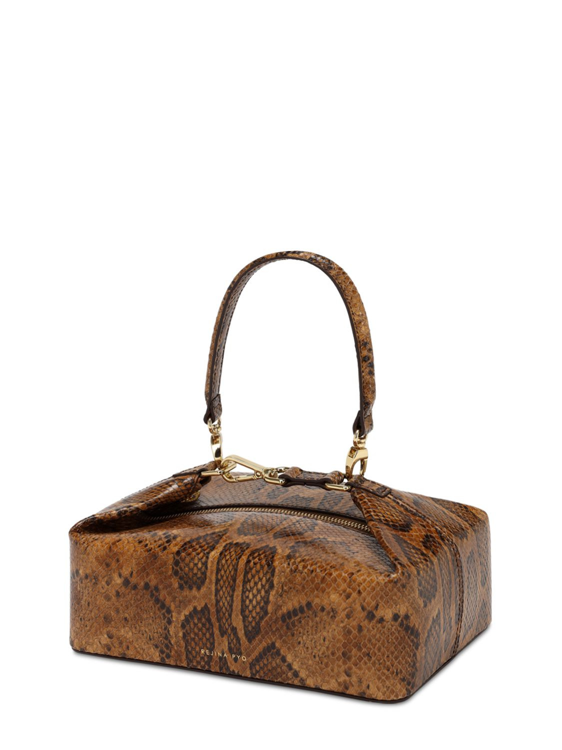 OLIVIA SNAKE PRINT LEATHER BAG | Luisaviaroma