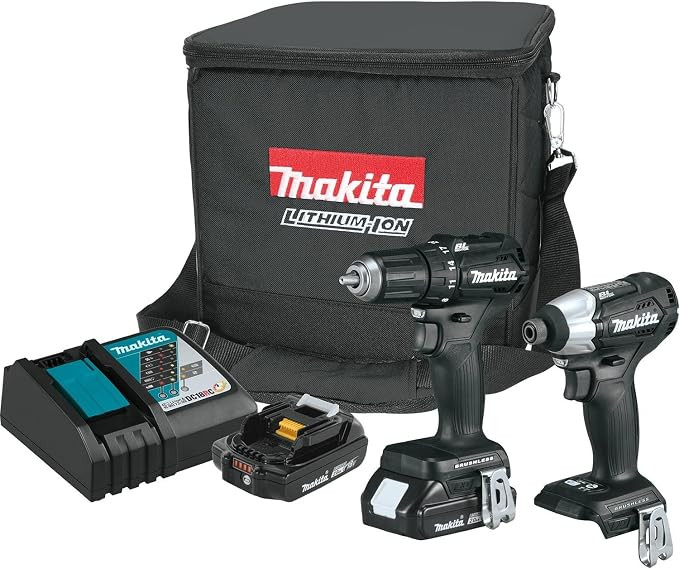 Makita CX200RB 18V LXT Lithium-Ion Sub-Compact Brushless Cordless 2-Pc. Combo Kit (2.0Ah) | Amazon (US)