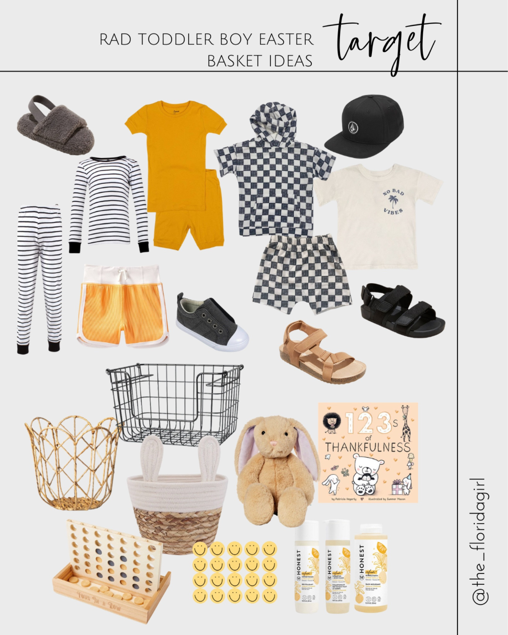 Toddler boy Easter basket #easter #eastergifts #summer #spring #target #targetfinds #targeteaster #eastergiftidea #tiddler #toddlerboy #boysgifts #checkered #checkerprint #sandals #gifts #giftideas #easterbasket #easterbasketsforkids #boys #holiday #basket #bunny #pajamas #swim #books #toys #kidsclothes

#LTKkids #LTKFind #LTKSeasonal