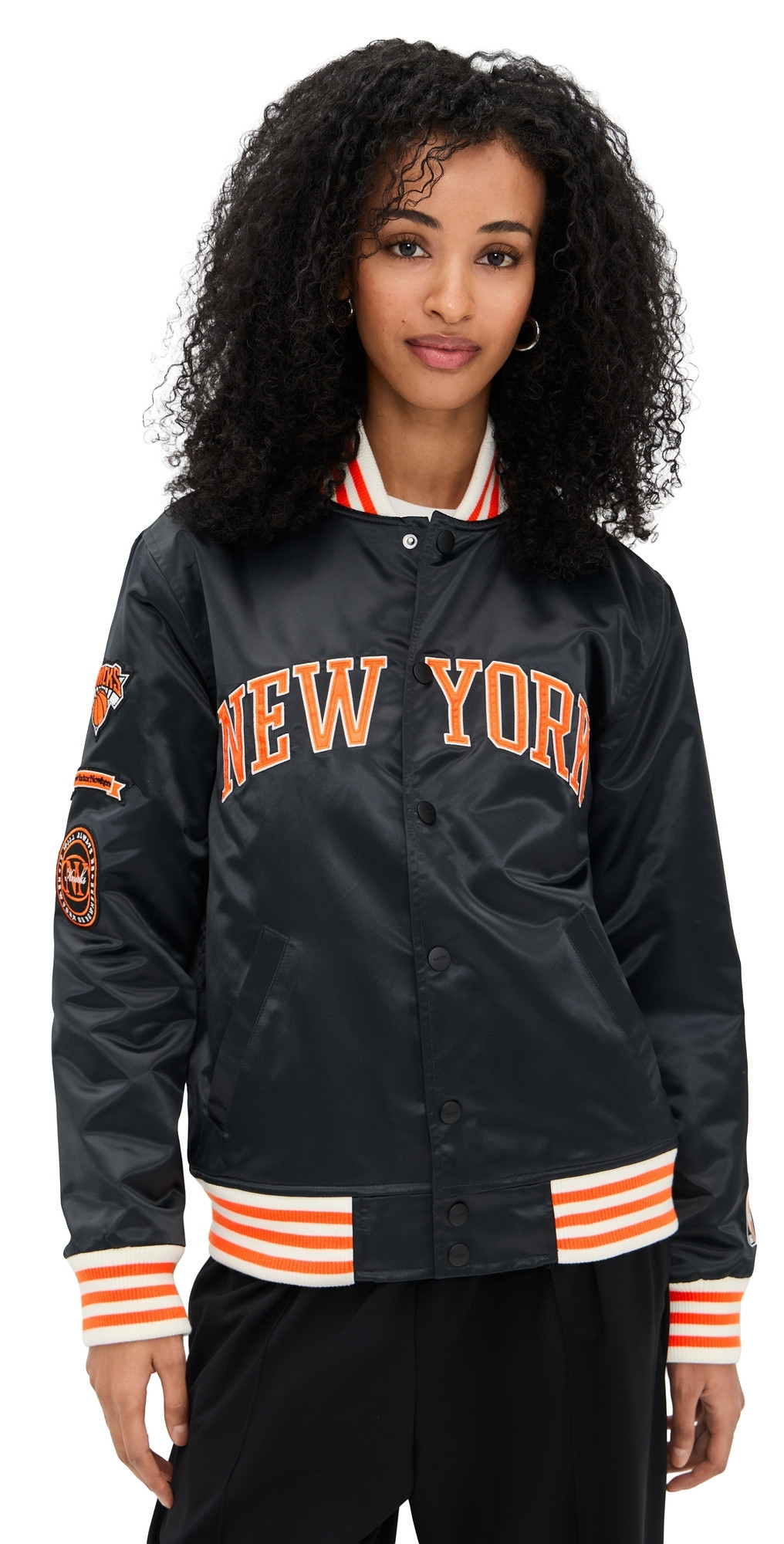 New York or Nowhere Knicks Midtown Varsity Jacket Black M | Shopbop