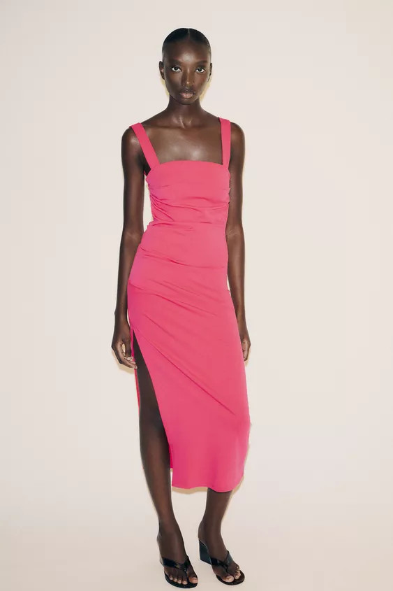 PLEATED MIDI DRESS | Zara UK