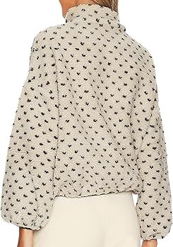 Hixiaohe Fleece Sweatshirt for Women Winter Long Sleeve High Neck Fuzzy Sherpa Pullover Jacket Wa... | Amazon (US)