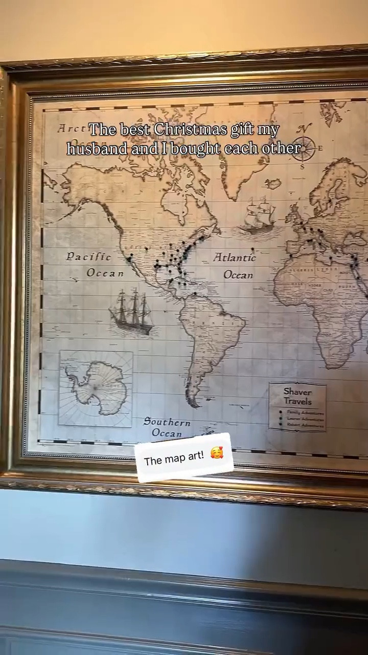 The gold pin for home 🏡💛

This travel map is never leaving our walls. 

#giftideasforhim #giftforhim #walldecor

Comment SHOP below to receive a DM with the link to this post on my LTK ⬇ https://liketk.it/5tftv #ltkholiday #ltkgiftguide

#LTKGiftGuide