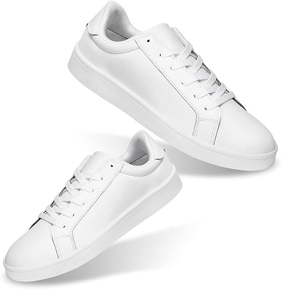 YYZ Women's Low Top Sneakers - PU Leather Lace Up Lightweight Fashion Sneakers for Women Comforta... | Amazon (US)