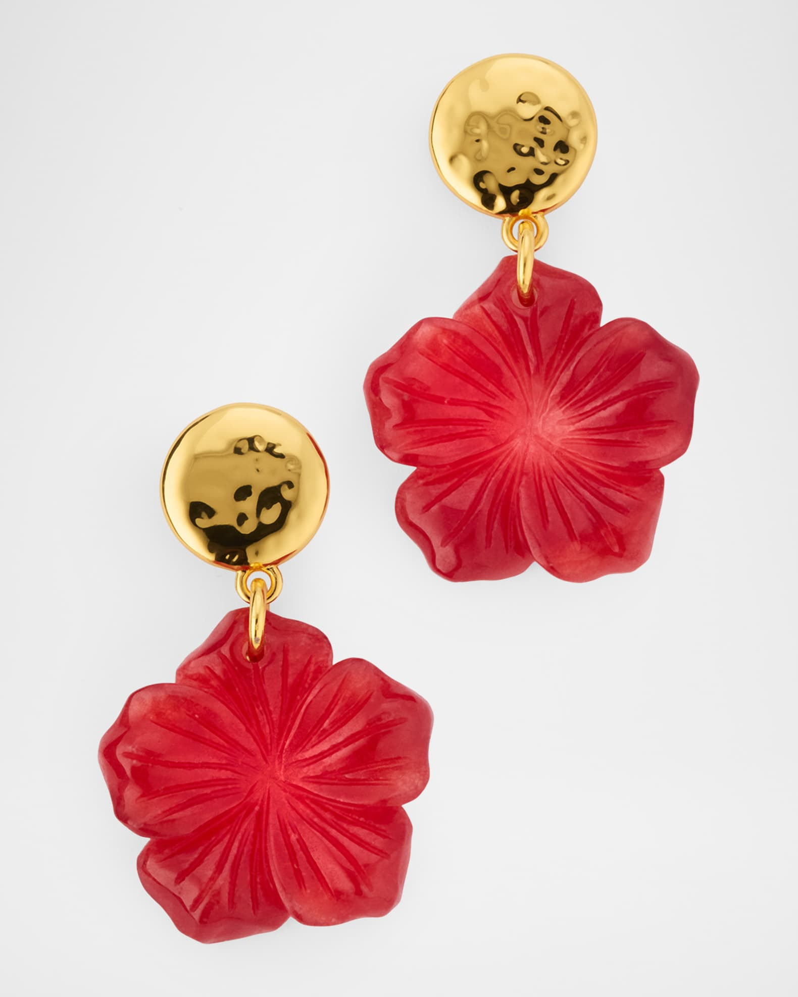 Ruby Quartz Flower Drop Earrings | Neiman Marcus
